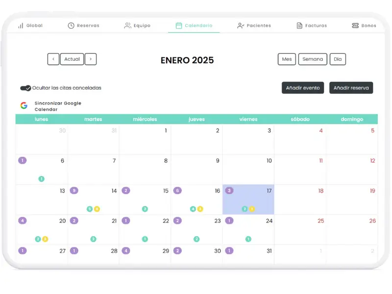 Agenda y calendario profesional