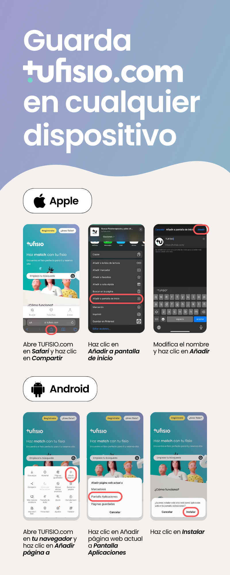 ¿Cómo instalar Tufisio en tu teléfono móvil?