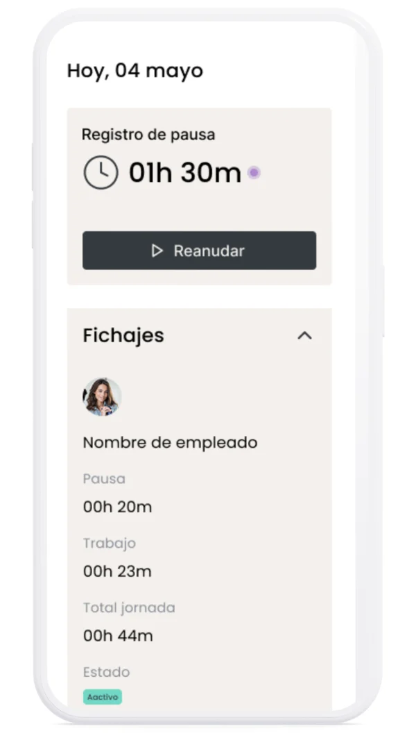 Registro de la jornada laboral del trabajador