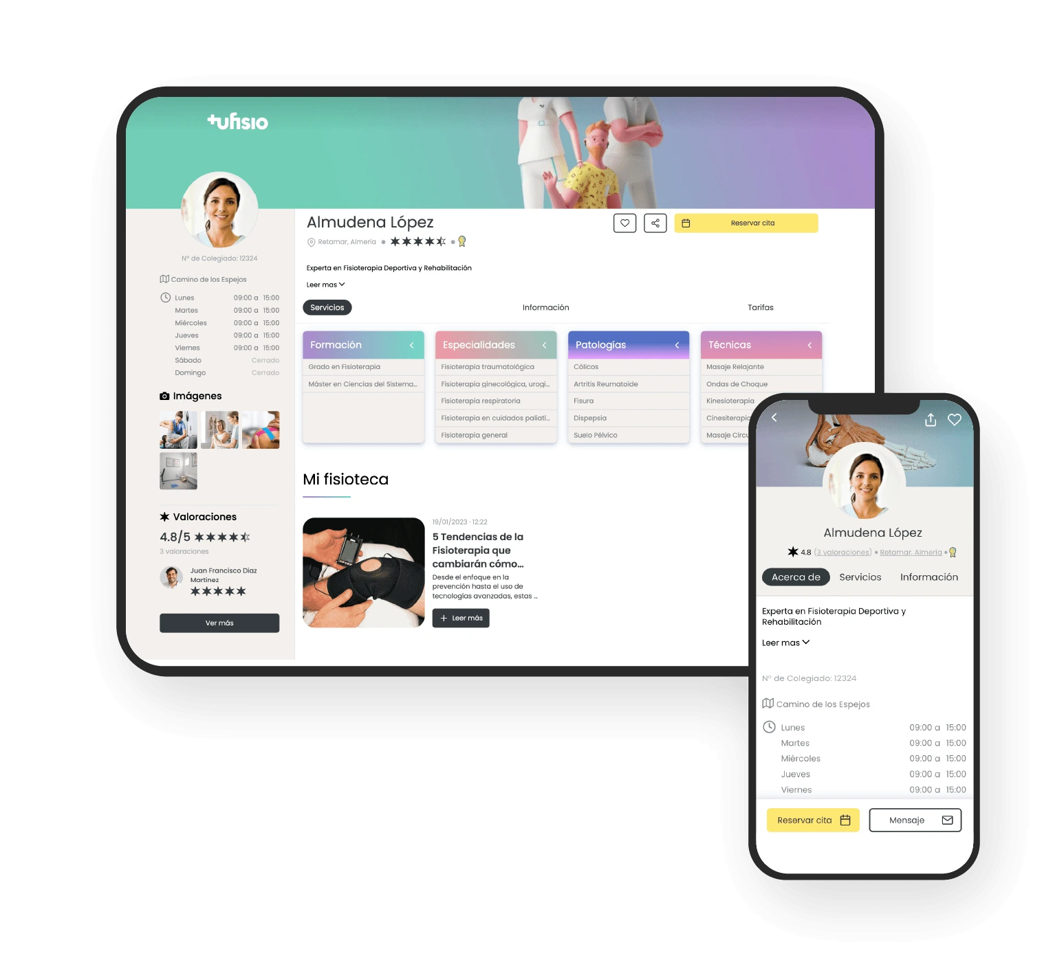 Perfil online fisioterapeuta